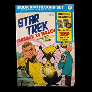 Vintage 1975 Star Trek Passage to Moauv Power Records PR-25 Book & 45 RPM Vinyl